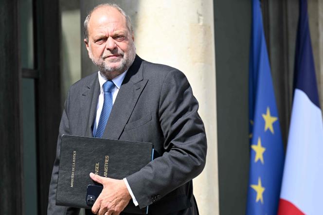 Le ministre de la justice Eric Dupond-Moretti, à l’Elysée, à Paris, le 21 juillet 2023.