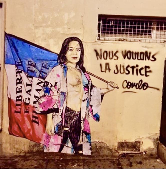 La Marianne asiatique de Combo, à Paris, en février 2017.