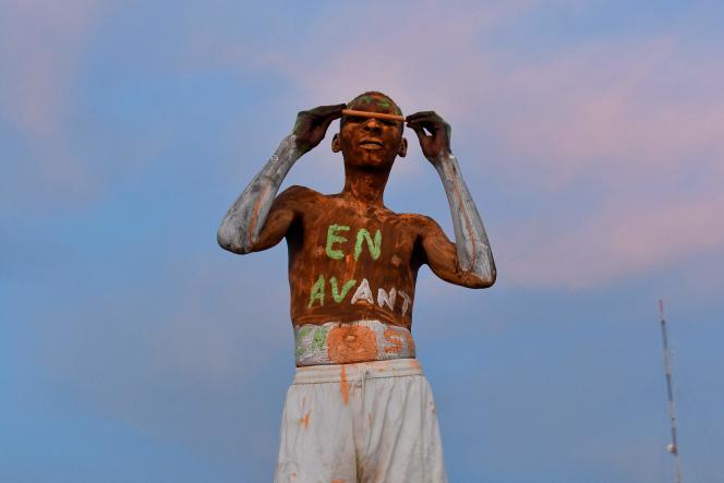 Un partisan de la junte putschiste, à Niamey, le 10 août 2023.