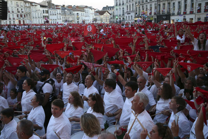 Lors de la soirée d’ouverture des fêtes de Bayonne, mercredi 26 juillet 2023.