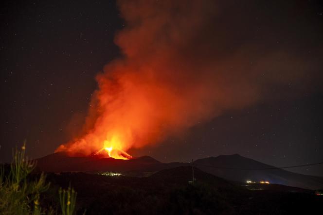 Eruption de l’Etna, le lundi 14 août 2023.