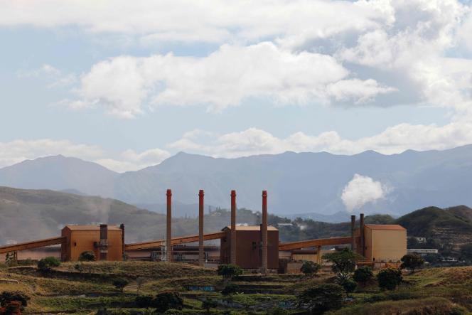 L’usine de nickel SLN, à Nouméa, le 24 juillet 2023. 